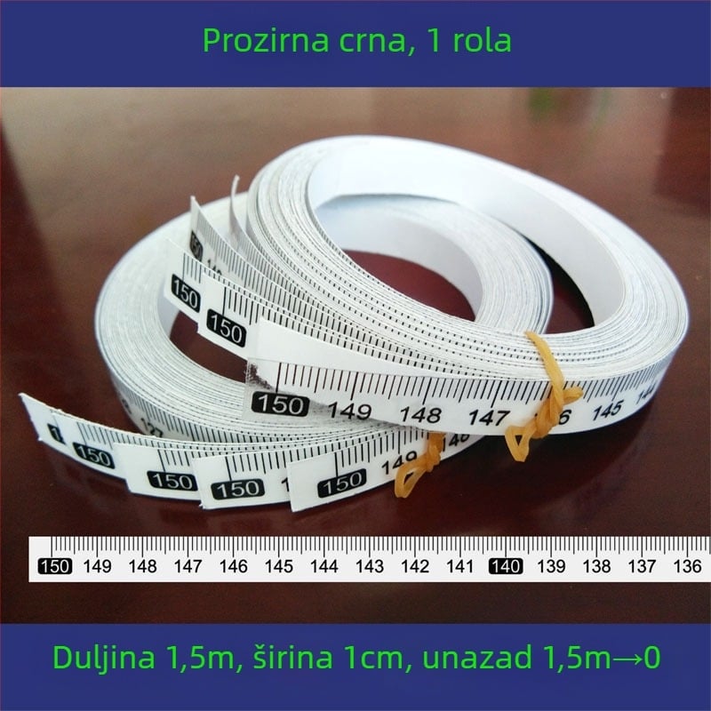Samoljepljiva prozirna ravnala s centimetarskom skalom, vodootporna naljepnica
