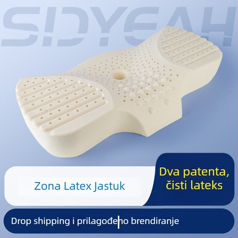 Steano latex jastuk s oblikom leptira, prirodni lateks >90%, prilagodljiva obrada, pogodan za sve sezone za odrasle