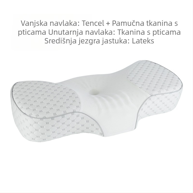 Steano latex jastuk s oblikom leptira, prirodni lateks >90%, prilagodljiva obrada, pogodan za sve sezone za odrasle