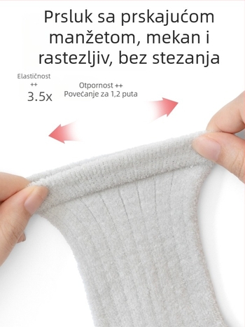 Dječje čarape do sredine potkoljenice – podstavljene flisom, debele i tople, dvostrano baršunaste površine, unisex za djecu 1–3 godine, Zima 2025