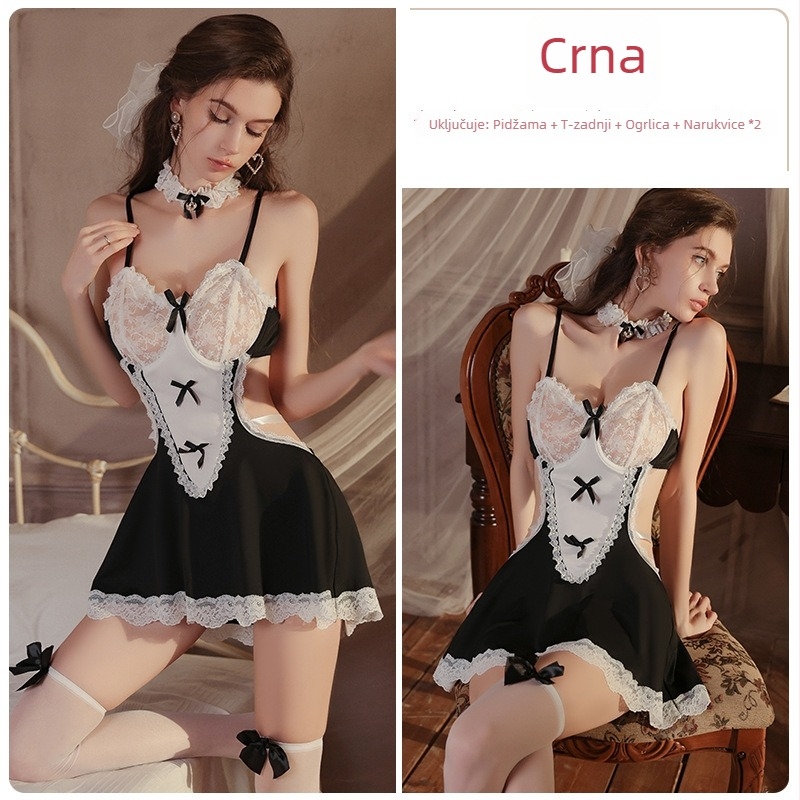 Kostim za cosplay sobarice – uniforma, Milk Silk tkanina, poliester 95–100%, proljeće 2025