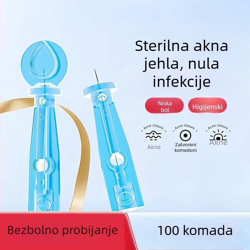 Jednokratna igla za akne od nehrđajućeg čelika, za komedone i crne točkice (izuzetno tanka)