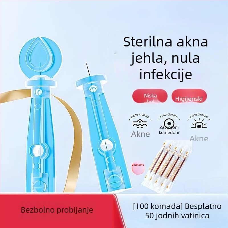 Jednokratna igla za akne od nehrđajućeg čelika, za komedone i crne točkice (izuzetno tanka)