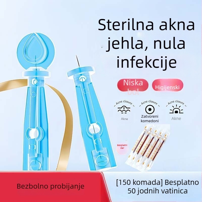 Jednokratna igla za akne od nehrđajućeg čelika, za komedone i crne točkice (izuzetno tanka)