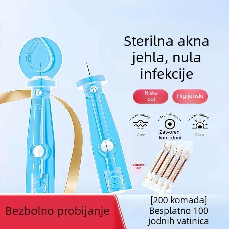 Jednokratna igla za akne od nehrđajućeg čelika, za komedone i crne točkice (izuzetno tanka)