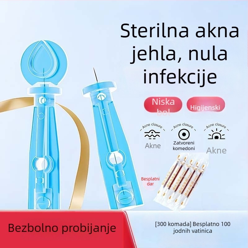 Jednokratna igla za akne od nehrđajućeg čelika, za komedone i crne točkice (izuzetno tanka)