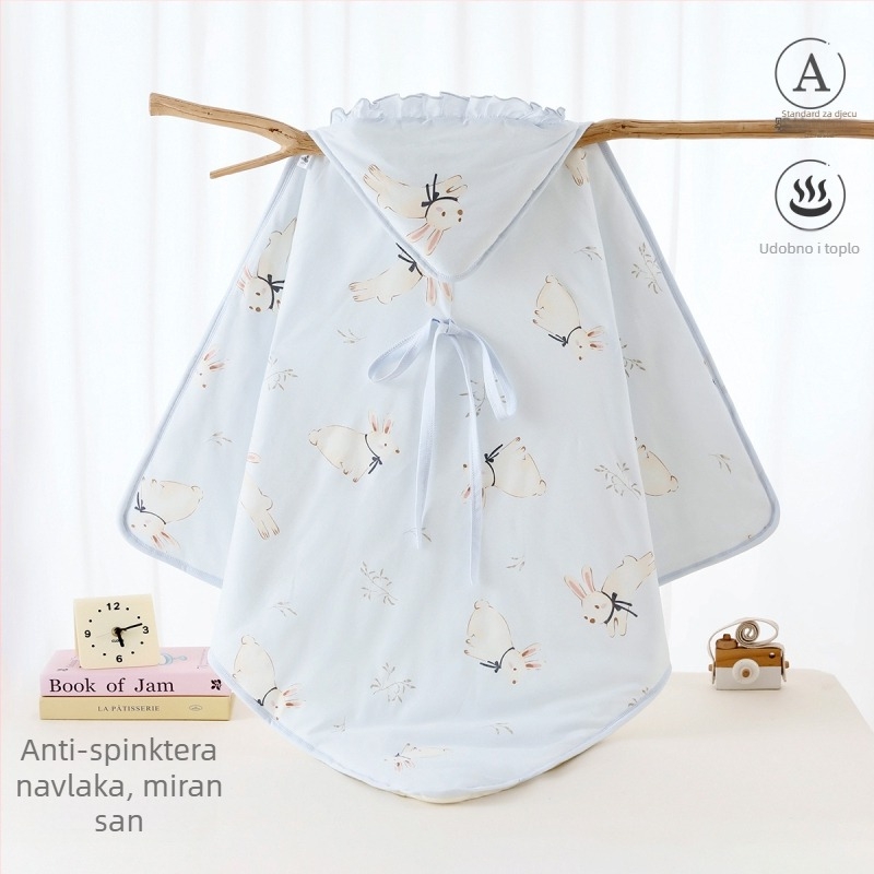 Deka za novorođenče u porodni odjel, debela pamucna deka s poliesterom, uzorak životinja, za proljeće, jesen i zimu