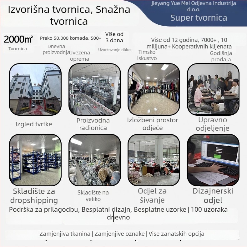 Pleteni pulover s reverom, dugi rukavi, 100% poliester, prozračan i topao