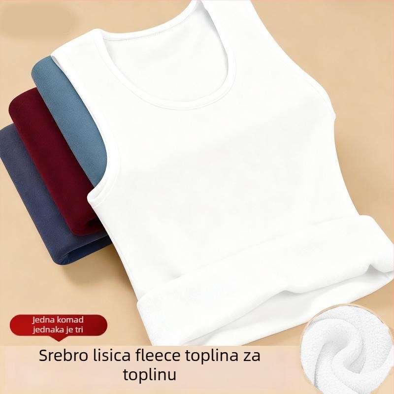 Termalna bezrukavna baza slojeva majica - flis podstava, 95% poliester, labav kroj, za jesen