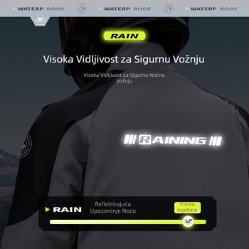 Kišni pončo za odrasle – poliestersko spun tkanina 0,21 mm debljina, PVC vodootporni sloj, svestran odjevni komad za motocikle