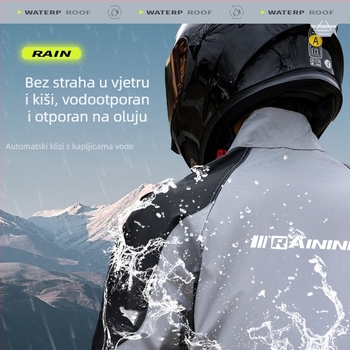 Kišni pončo za odrasle – poliestersko spun tkanina 0,21 mm debljina, PVC vodootporni sloj, svestran odjevni komad za motocikle