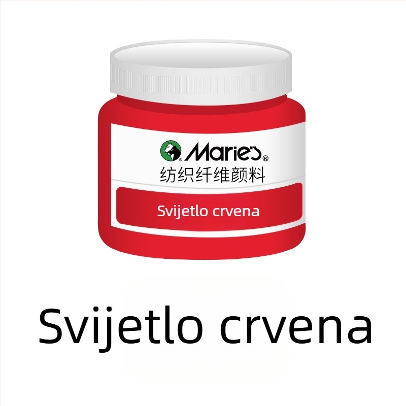 Tekstilna pigmentna boja s biljnim pigmentima – 50 ml po bočici, vodootporna, otporna na izblijedivanje