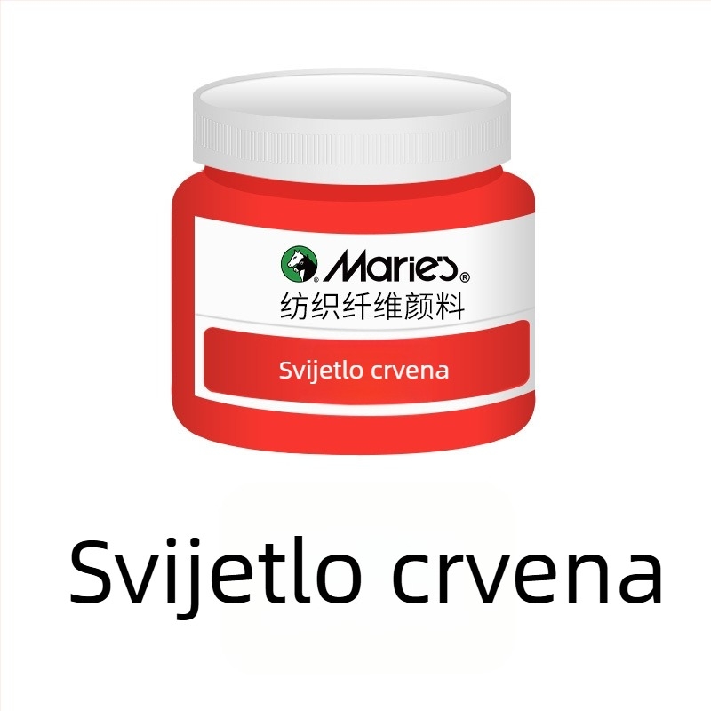Tekstilna pigmentna boja s biljnim pigmentima – 50 ml po bočici, vodootporna, otporna na izblijedivanje