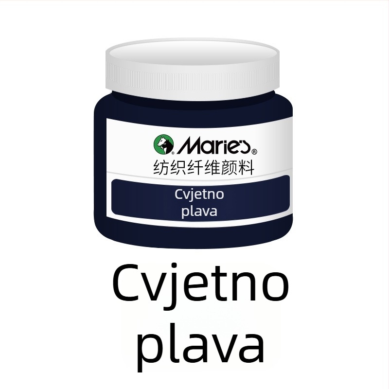 Tekstilna pigmentna boja s biljnim pigmentima – 50 ml po bočici, vodootporna, otporna na izblijedivanje