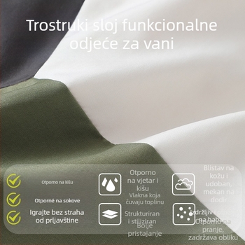 Unisex dječja jakna s kapuljačom za jesen, poliester, crtani uzorak, zatvarač, uzrast 1-3 godine