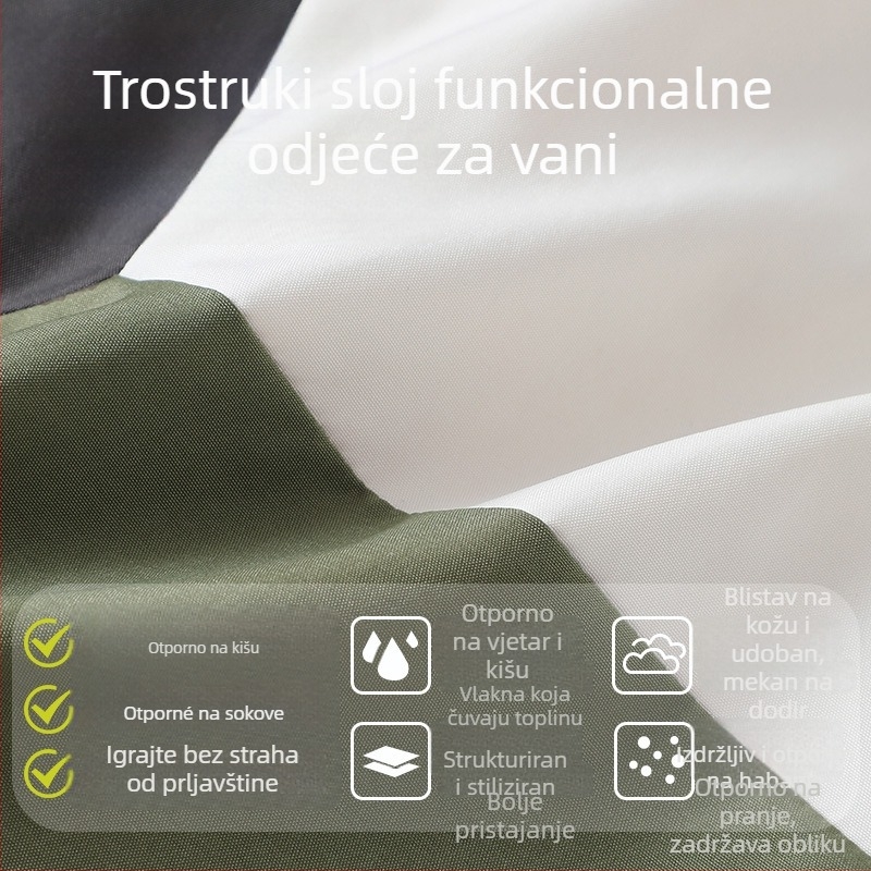 Unisex dječja jakna s kapuljačom za jesen, poliester, crtani uzorak, zatvarač, uzrast 1-3 godine