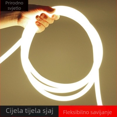 LED kružni 360° fleksibilni svjetleći trak za vanjsku reklamu — monokromatski, model 2835, 120 LED, 220V, 12W