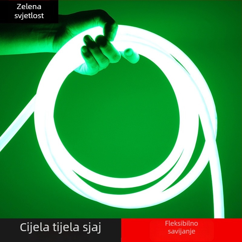 LED kružni 360° fleksibilni svjetleći trak za vanjsku reklamu — monokromatski, model 2835, 120 LED, 220V, 12W