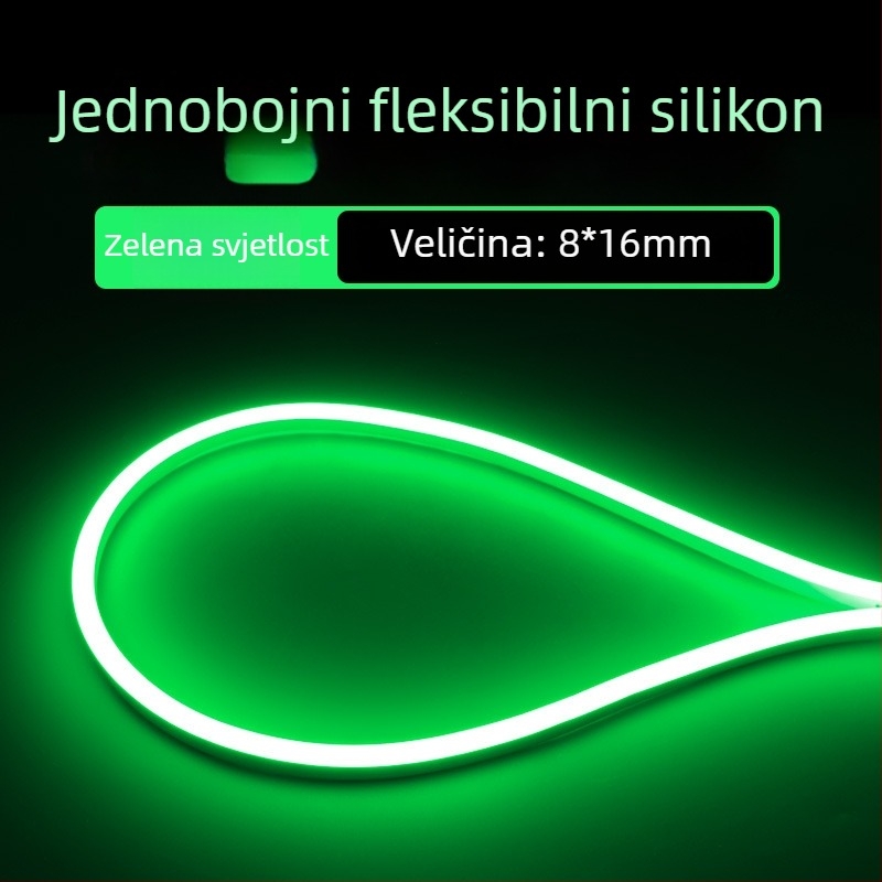 LED kružni 360° fleksibilni svjetleći trak za vanjsku reklamu — monokromatski, model 2835, 120 LED, 220V, 12W