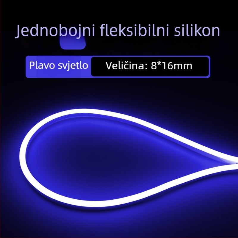 LED kružni 360° fleksibilni svjetleći trak za vanjsku reklamu — monokromatski, model 2835, 120 LED, 220V, 12W
