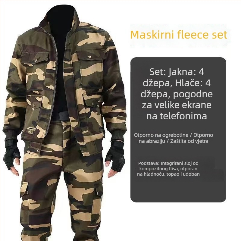 Otporno muško radno odijelo — najlonska tkanina, glavni materijal: lan, odrasli muškarac, s etiketu na ovratniku