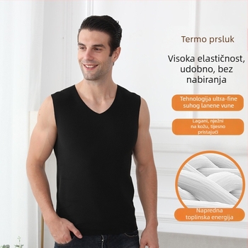 Topla baza sloj vest – poliester vlakno, V-izrez, preko glave, jednovrstna konstrukcija, za jesen/zimu vanjsku upotrebu