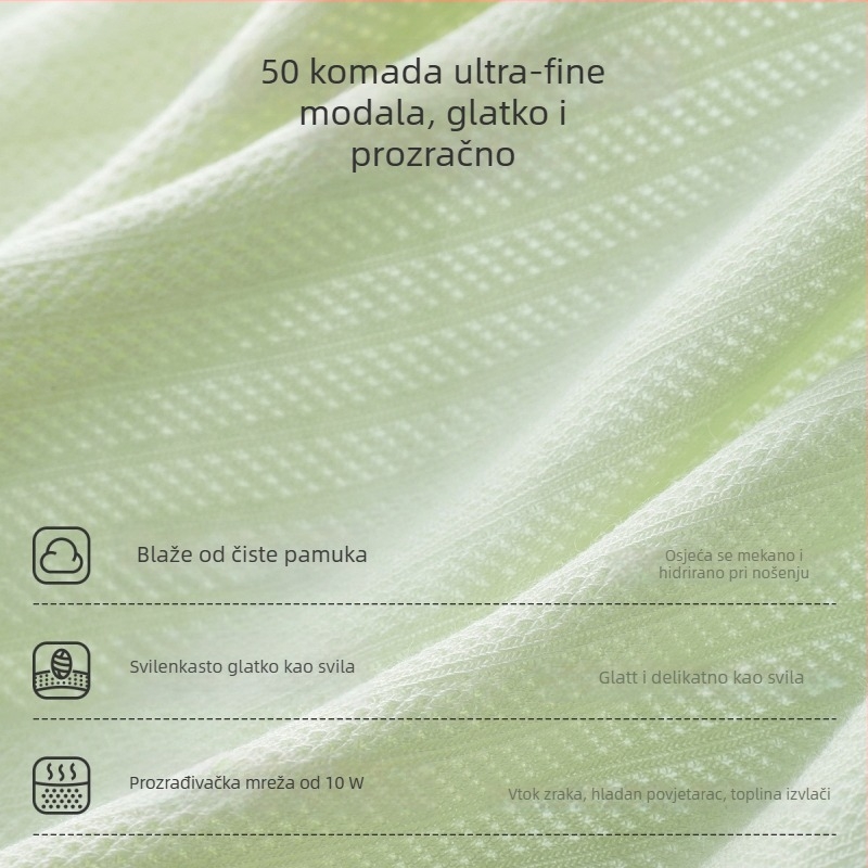 Materinski donji rublje s antibakterijskim modalom, visok pas, za kasnu trudnoću