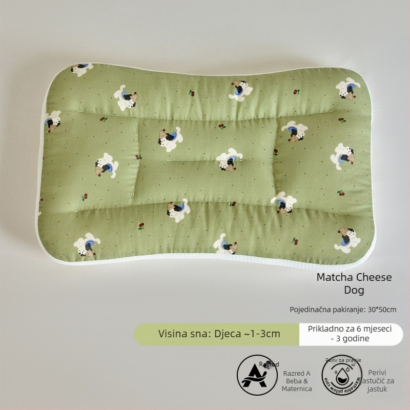 LIFE HOME Dječji jastuk za podršku vrata tijekom spavanja – visina 3–7 cm, punilo od poliesterskog vlakna, težina 0–0,5 kg