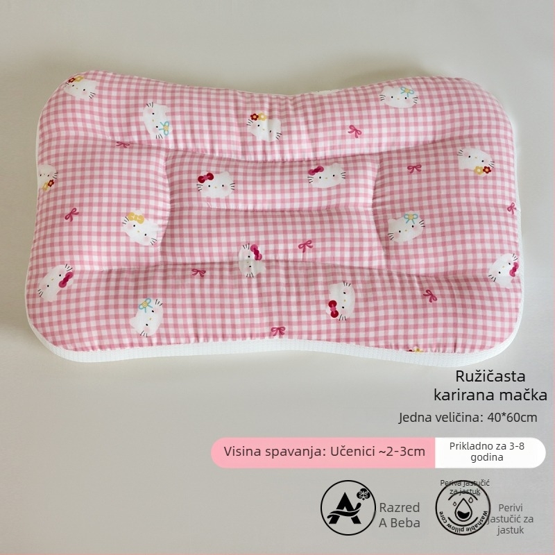 LIFE HOME Dječji jastuk za podršku vrata tijekom spavanja – visina 3–7 cm, punilo od poliesterskog vlakna, težina 0–0,5 kg