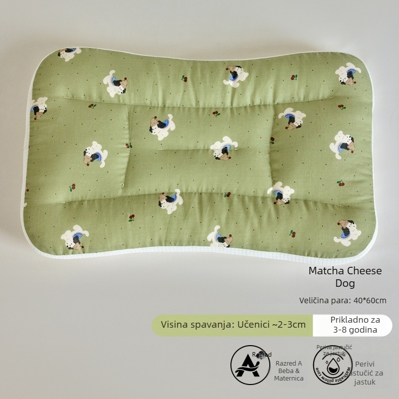 LIFE HOME Dječji jastuk za podršku vrata tijekom spavanja – visina 3–7 cm, punilo od poliesterskog vlakna, težina 0–0,5 kg