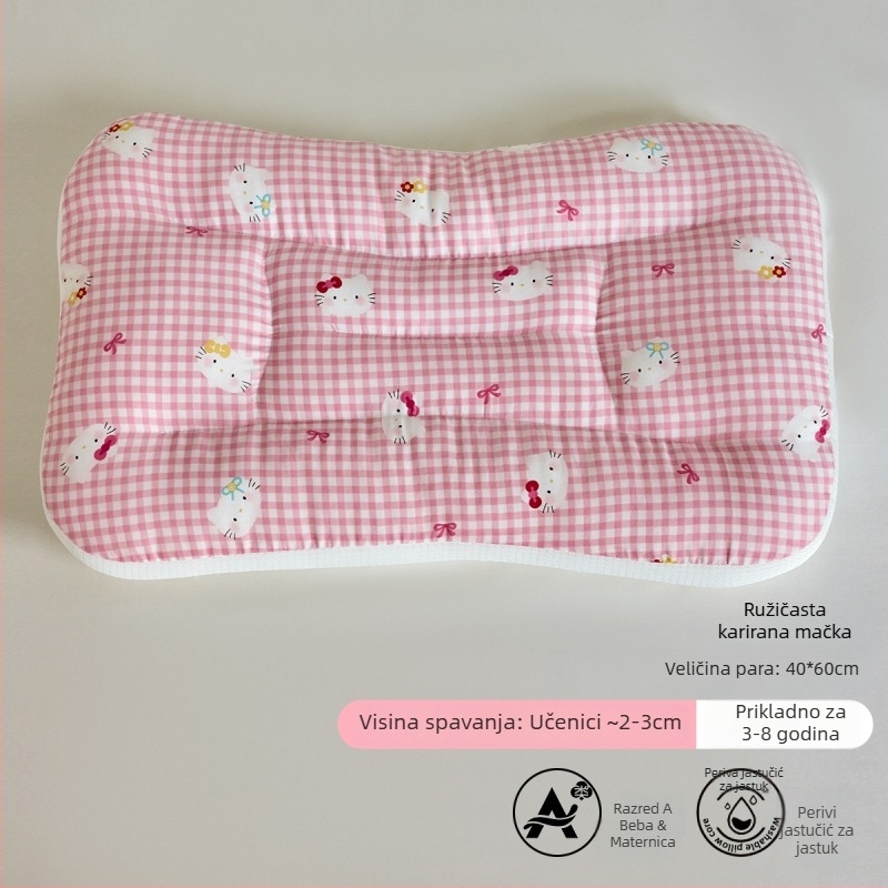 LIFE HOME Dječji jastuk za podršku vrata tijekom spavanja – visina 3–7 cm, punilo od poliesterskog vlakna, težina 0–0,5 kg