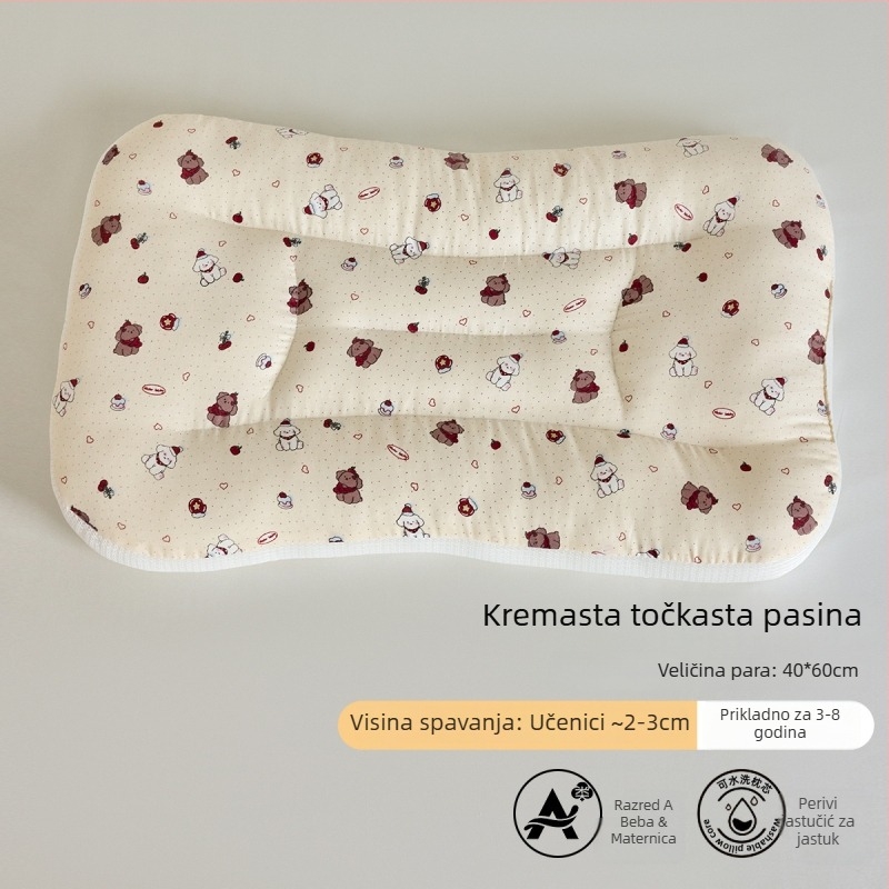 LIFE HOME Dječji jastuk za podršku vrata tijekom spavanja – visina 3–7 cm, punilo od poliesterskog vlakna, težina 0–0,5 kg