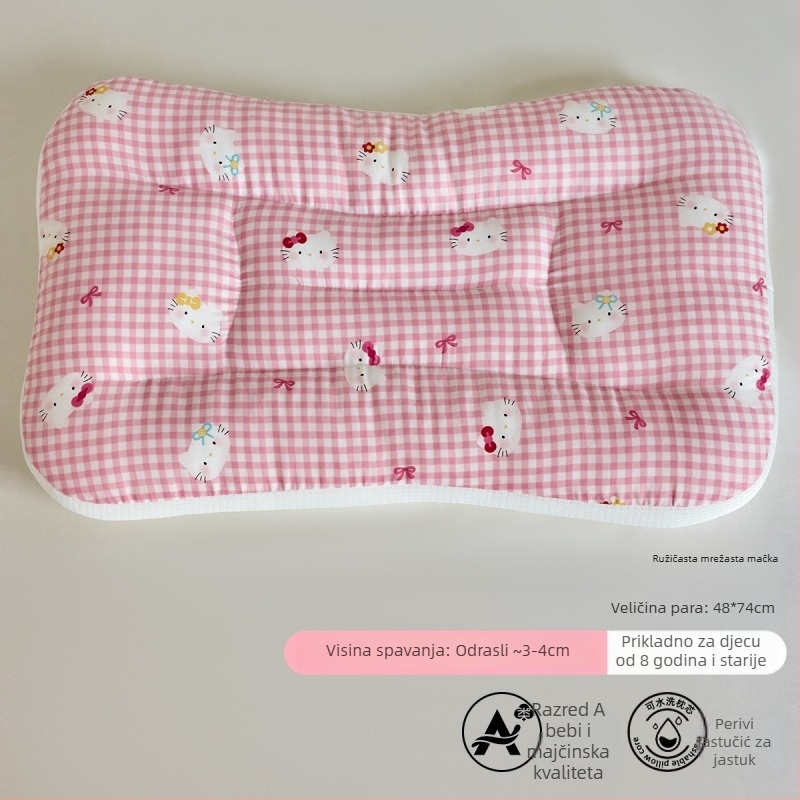 LIFE HOME Dječji jastuk za podršku vrata tijekom spavanja – visina 3–7 cm, punilo od poliesterskog vlakna, težina 0–0,5 kg