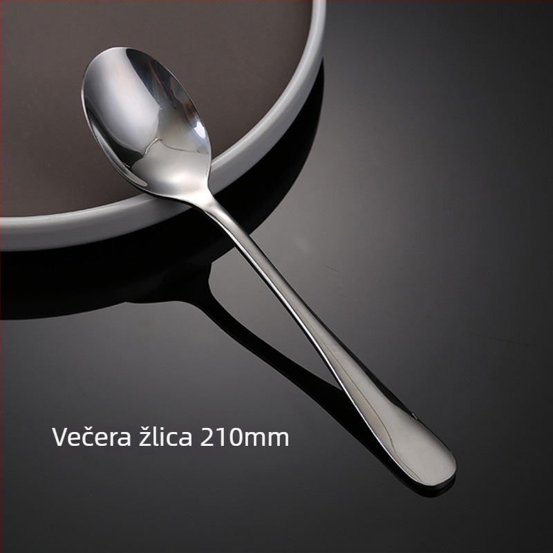 Set noževa, vilica i žlica od nehrđajućeg čelika – monohromatski dizajn, moderan i jednostavan stil, specifikacije 888