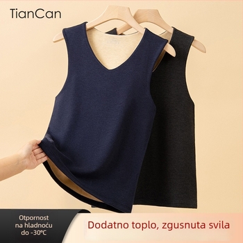 Termalna vest s grijanjem i antibakterijskim svojstvima, dvostruki sloj od poliesterske vlaknine