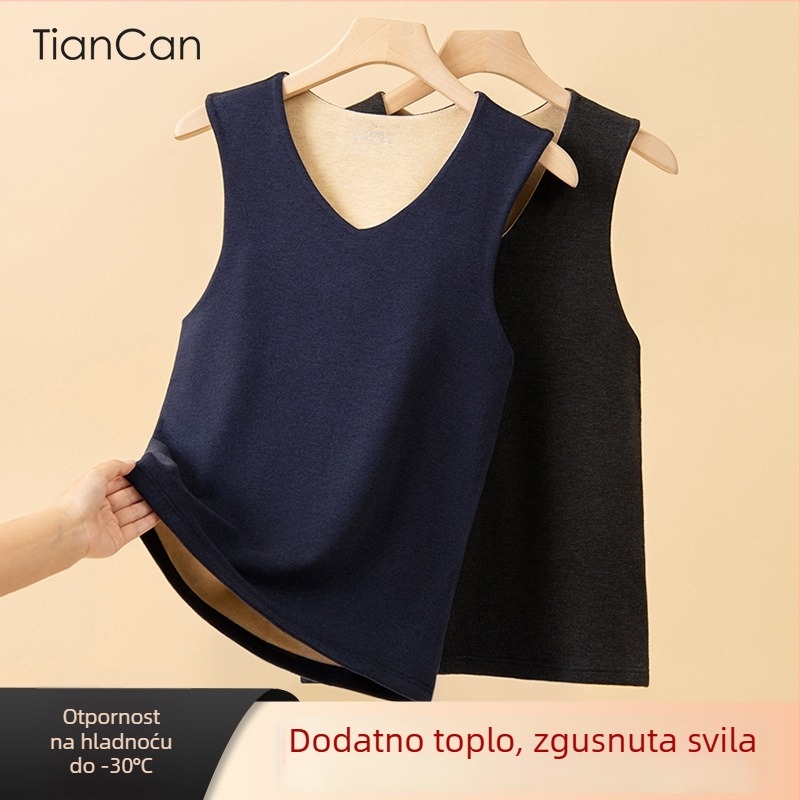 Termalna vest s grijanjem i antibakterijskim svojstvima, dvostruki sloj od poliesterske vlaknine