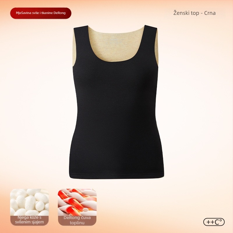 Termalna vest s grijanjem i antibakterijskim svojstvima, dvostruki sloj od poliesterske vlaknine