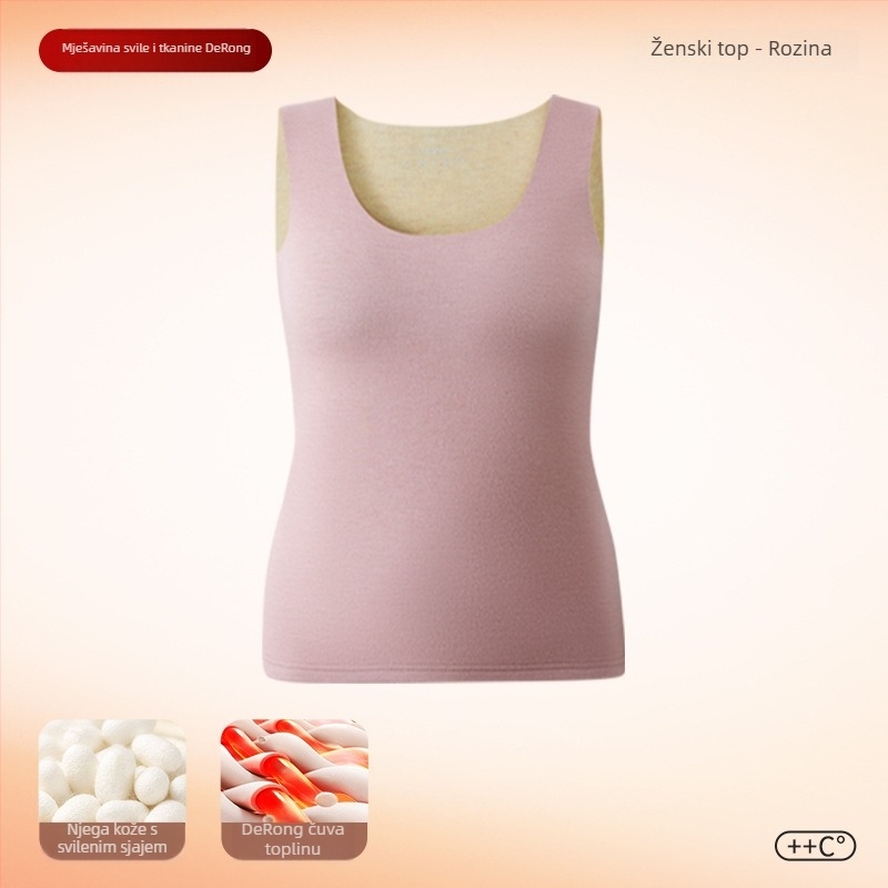 Termalna vest s grijanjem i antibakterijskim svojstvima, dvostruki sloj od poliesterske vlaknine