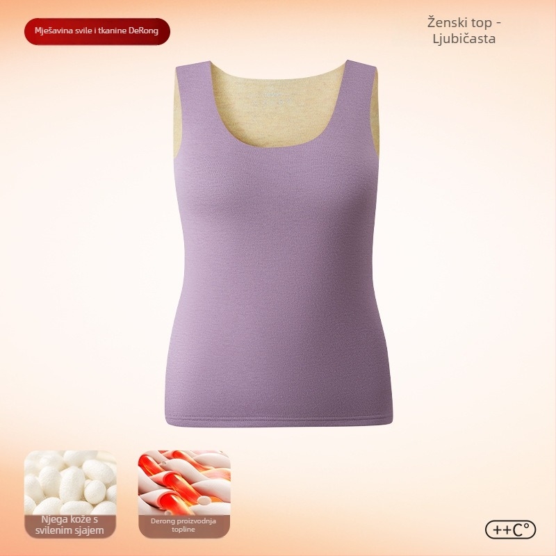 Termalna vest s grijanjem i antibakterijskim svojstvima, dvostruki sloj od poliesterske vlaknine