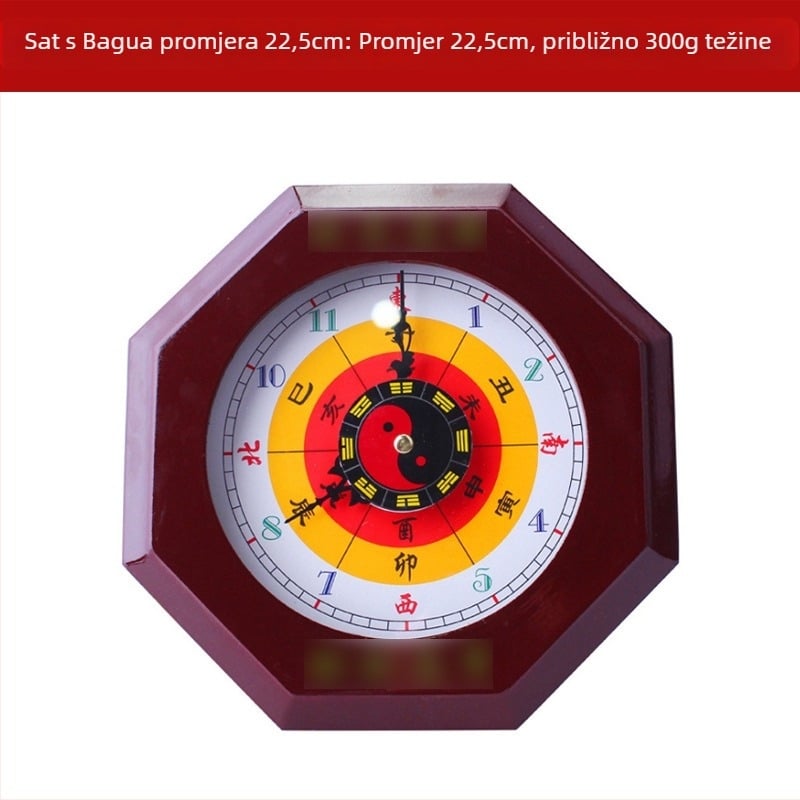 Drveni zidni sat s motivom četiri godišnja doba, tradicionalni narodni dizajn, 600 g, Xuanyi