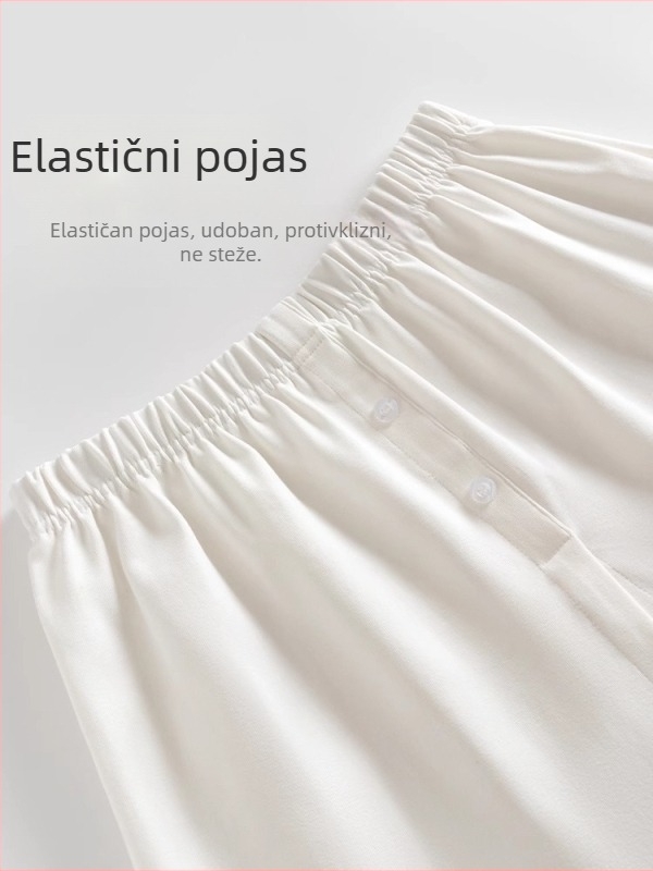 Ženska A-linijska suknja od pamuka s elastanom, jednobojna, pleteni materijal, visok struk, na kopčama