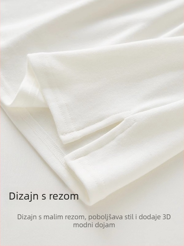 Ženska A-linijska suknja od pamuka s elastanom, jednobojna, pleteni materijal, visok struk, na kopčama