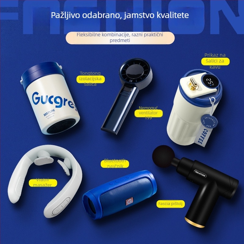 Poslovni darovni set od metala, moderni minimalistički stil, prilagođeno logo kao suvenir, marka Good luck