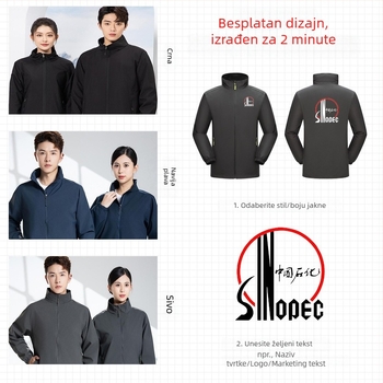 Muška jakna za proljeće i jesen: lagana, vodootporna i prozračna, poliester vanjska tkanina, stojeći ovratnik