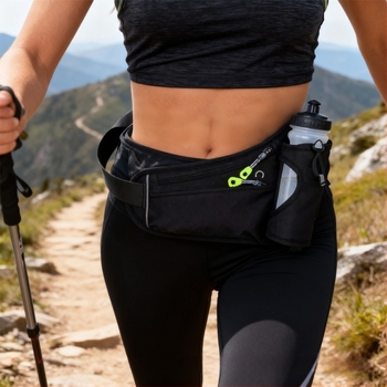 Poliesterska sportska torbica za struk za outdoor aktivnosti, prozračna i otporna na habanje, unisex, OEM brenda