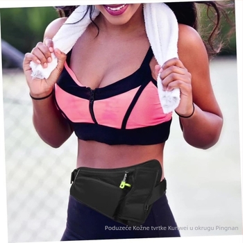 Poliesterska sportska torbica za struk za outdoor aktivnosti, prozračna i otporna na habanje, unisex, OEM brenda