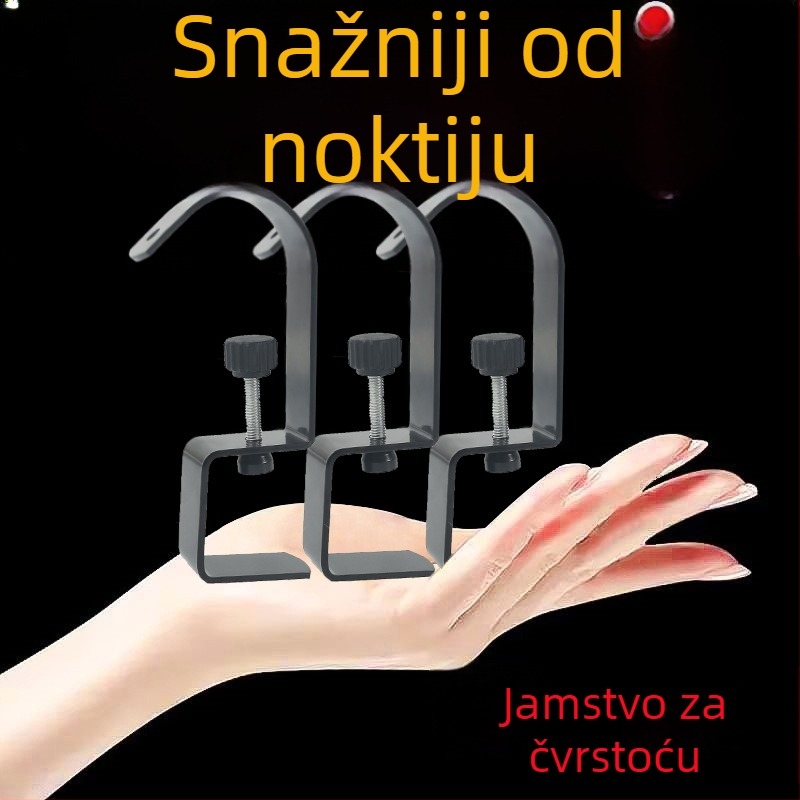 Metalna kuka za rub stola, jednokuk, lagani luksuzni stil, nosivost iznad 30 kg