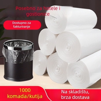 Jednokratne vrećice za smeće s plosatim otvorom, debeli PE materijal, pakiranje 30 komada