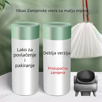 Torba za otpad za pametnu mačju WC – debeli PE, zatvarač na šnuru, pogodna za kućne ljubimce i pametne nužne