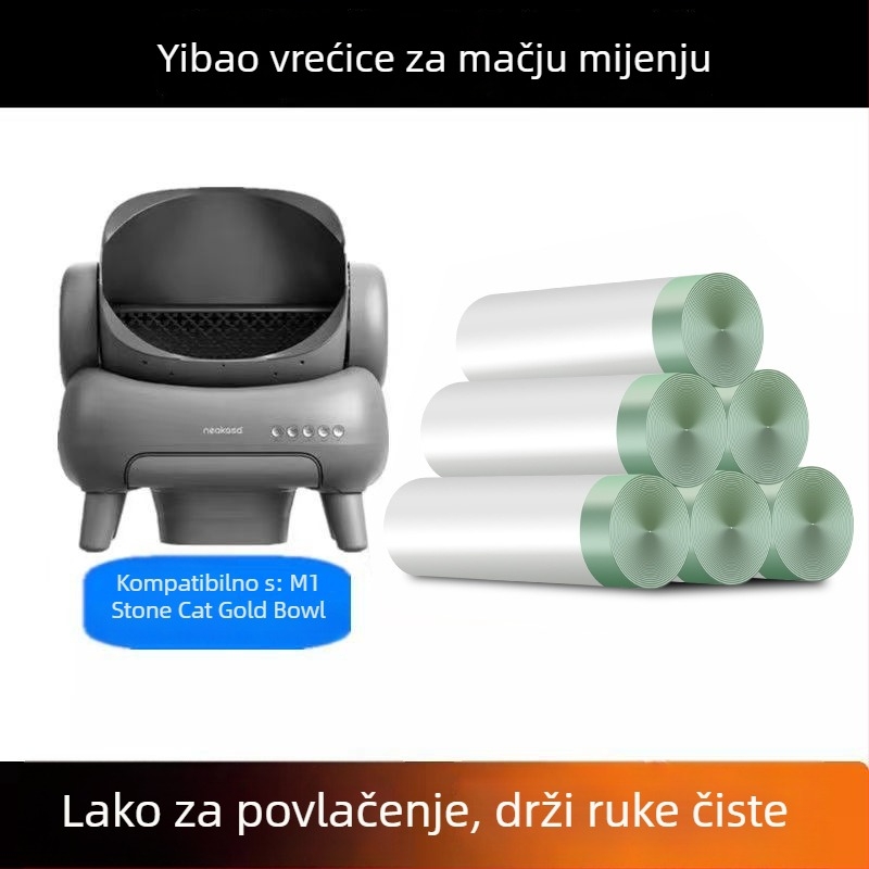 Torba za otpad za pametnu mačju WC – debeli PE, zatvarač na šnuru, pogodna za kućne ljubimce i pametne nužne